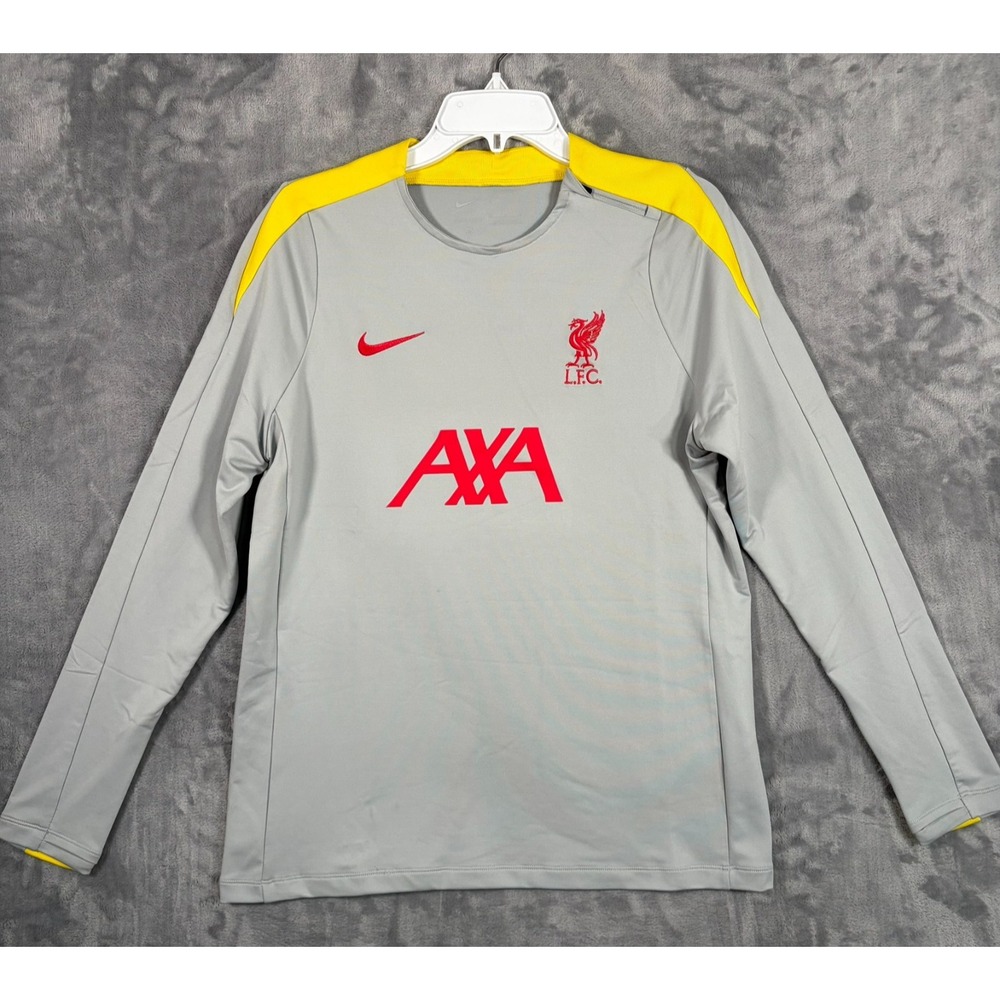 Nike Womens Liverpool FC 2024/25 Top Shirt Medium Gray Jersey Long Sleeve
